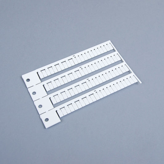 OD10-5P KOMBINIERTE ABNEHMBARE ETIKETTEN OHNE AUFDRUCK (für Klemmenleisten 1,5 mm²)