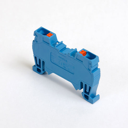 ONKA 4mm2 Federleistenklemmenblock DIN-Schienen-Klemme 2-adrig blau, 1020027