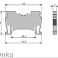 ONKA 1,5mm2 Federleistenklemme DIN-Schienen-Klemme 2-adrig blau, 1020005