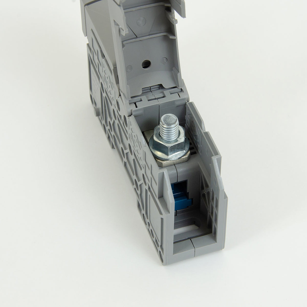 ONKA 50mm2 M8 screw terminal connector with protective cap, gray, 1030031