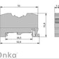 ONKA 4mm2 PE-Federleistenklemmenblock DIN-Schienen-Klemme 2-adrig grau, 1020299