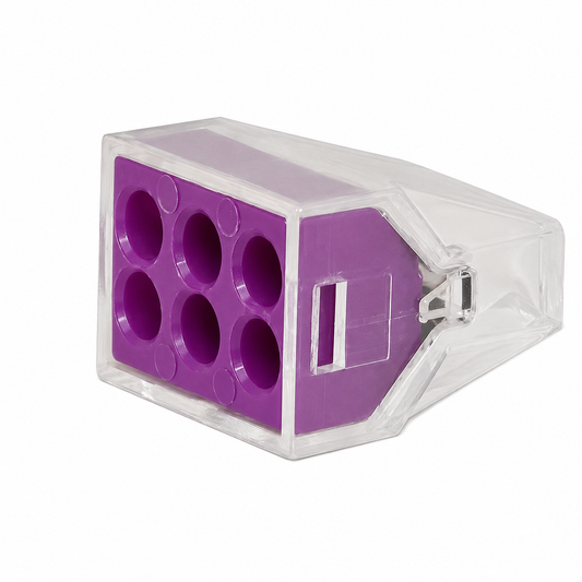 Transparenter Drahtverbinder Push-in 6x2,5 mm²