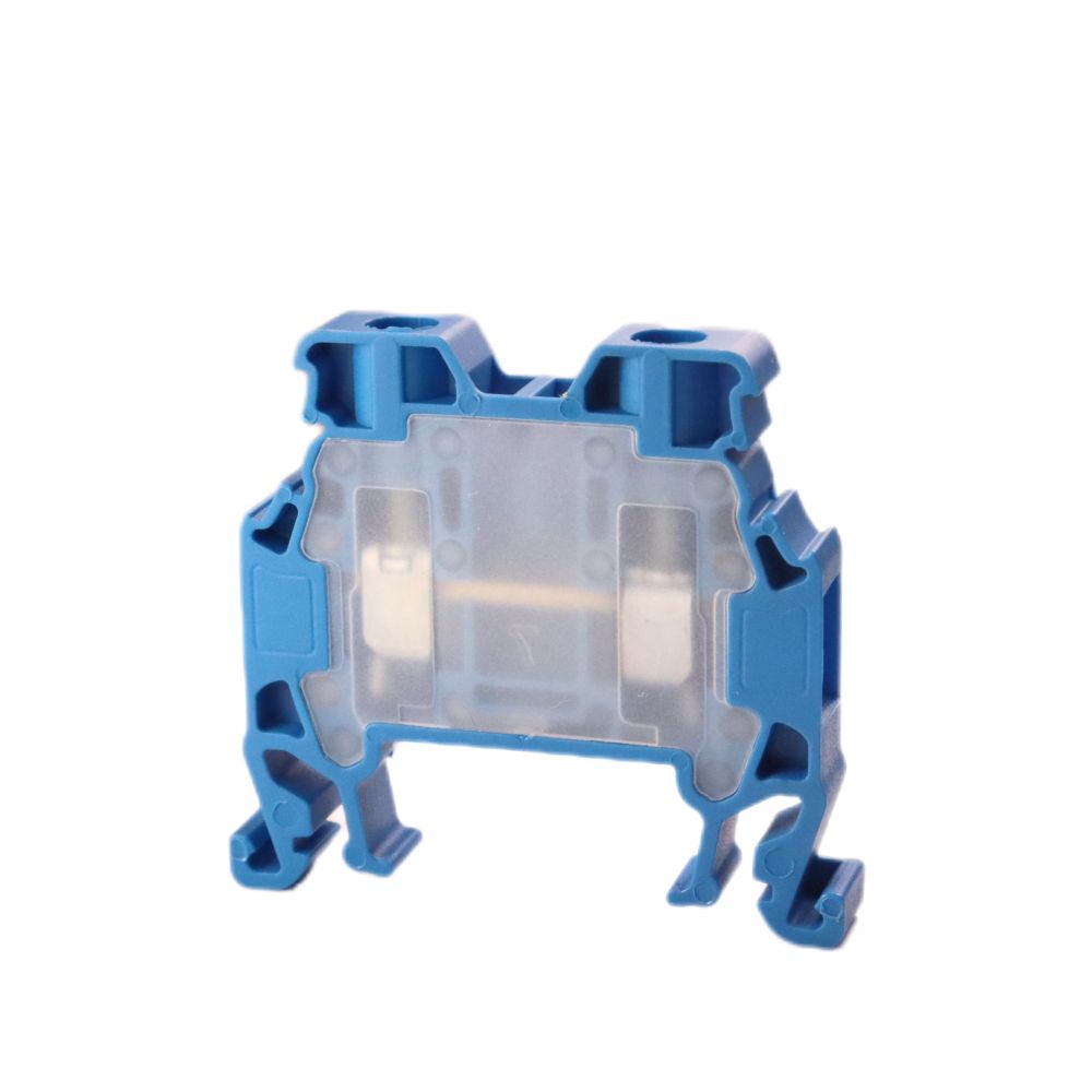 ONKA 4mm2 screw terminal block DIN rail clamp 2-pole blue, 1010025