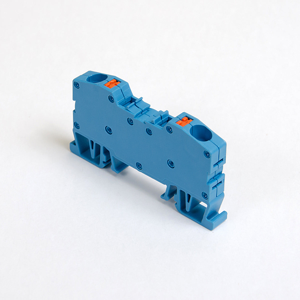 ONKA 6mm2 Federleistenklemmenblock DIN-Schienen-Klemme 2-adrig blau, 1020037