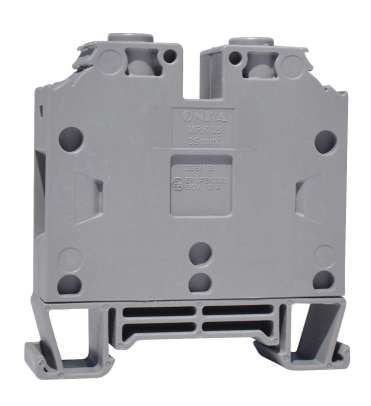 ONKA 35mm2 screw terminal block DIN rail clamp 2-pole gray, 1010082
