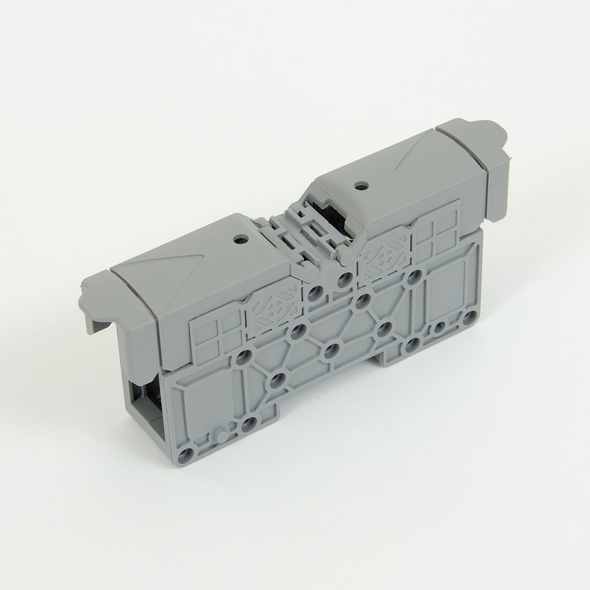 ONKA 50mm2 M8 screw terminal connector with protective cap, gray, 1030031