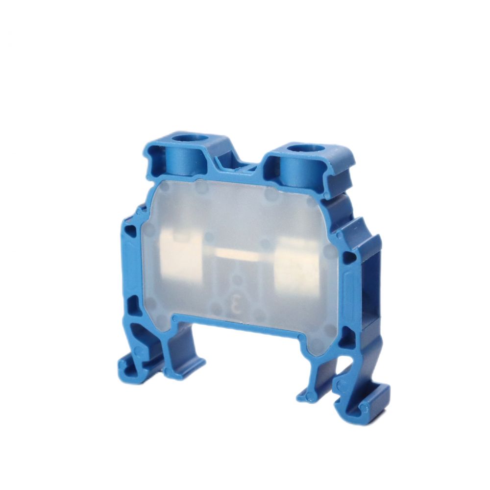ONKA 6mm2 screw terminal block DIN rail clamp 2-pole blue, 1010035