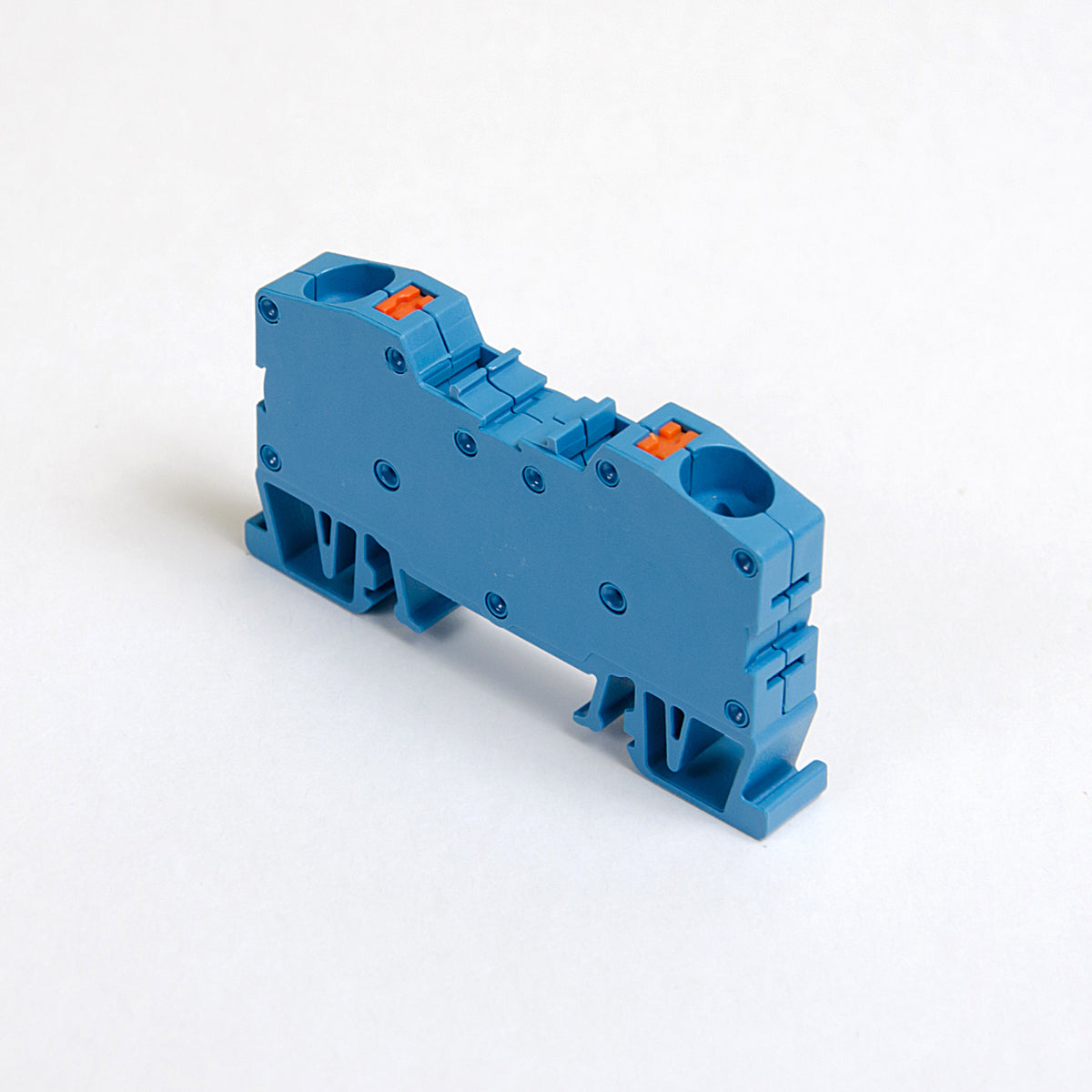 ONKA 10mm2 Federleistenklemmenblock DIN-Schienen-Klemme 2-adrig blau, 1020047