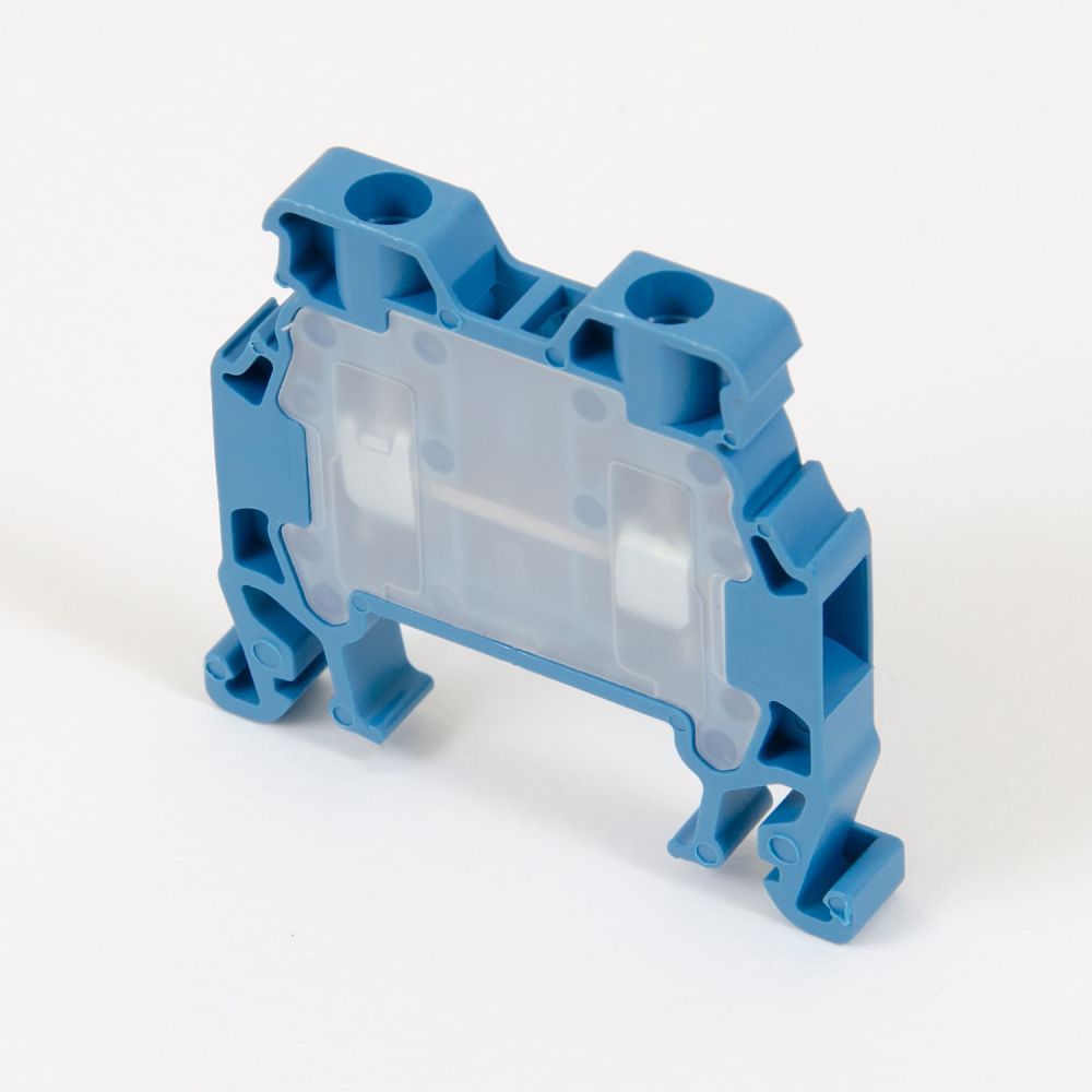 ONKA 2.5mm2 screw terminal block DIN rail clamp 2-pole blue, 1010015