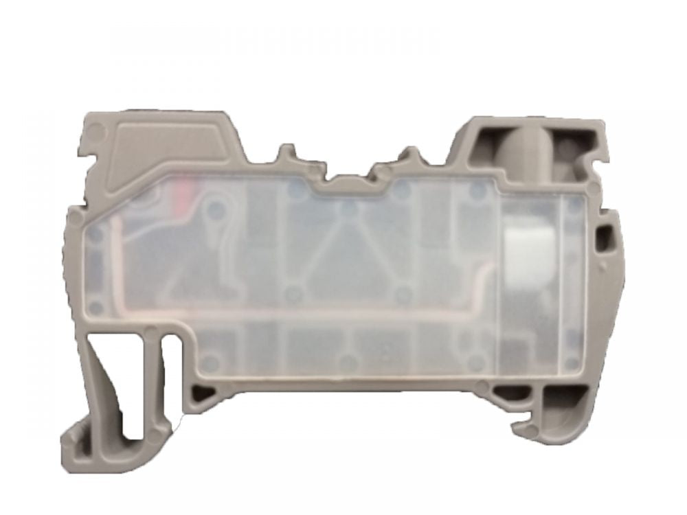 ONKA 6mm2 Hybrid-Schraub-/Federleistenklemmenblock DIN-Schienen-Klemmenblock 2-adrig grau, 1040012