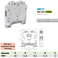 ONKA 25mm2 screw terminal block DIN rail clamp 2-pole gray, 1010062