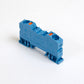 ONKA 10mm2 Federleistenklemmenblock DIN-Schienen-Klemme 2-adrig blau, 1020047