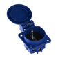 Hermetic Socket 2P+E, 230/220v, with Grounding, IP44, with Cover, blue, 250V French