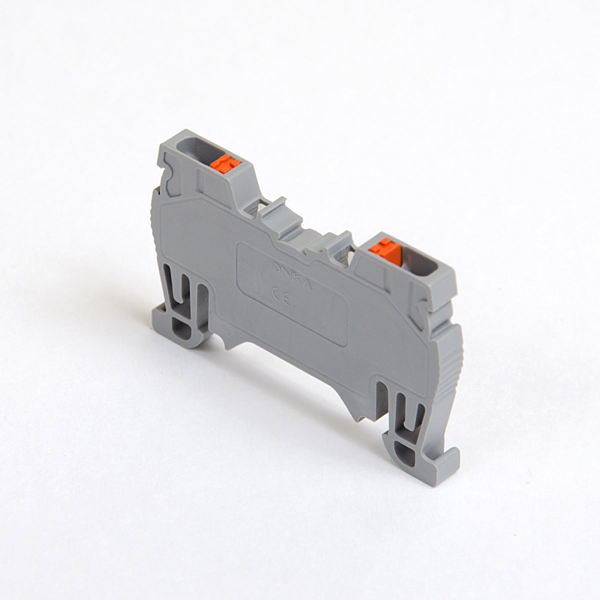 ONKA 1.5mm2 spring clamp terminal block DIN rail terminal 2-pole gray, 1020002