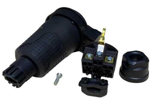 Hermetische schwarze Gummisteckdose IP54 mit Klappe 2P+Z 16A 250V SCHUKO RDP-F Bylion