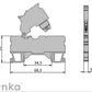 ONKA 2,5mm2 Schraubanschluss-Sicherungsklemme (Sicherung nicht enthalten) grau, 1020223