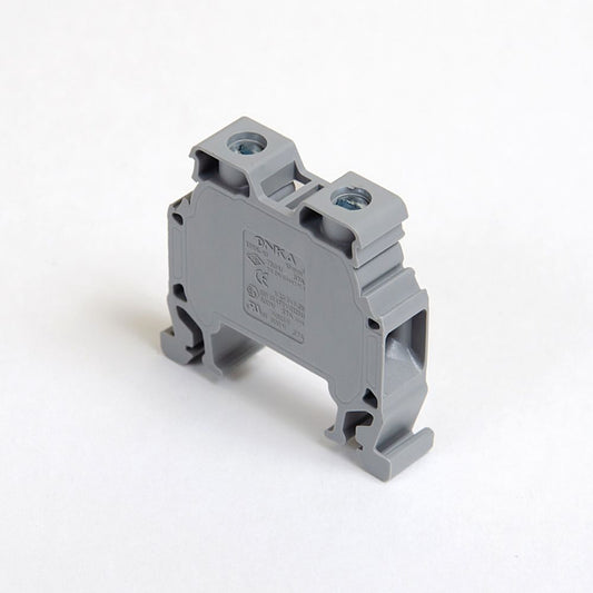 ONKA 10mm2 Schraubklemmleiste DIN-Schienen-Klemme 2-adrig grau, 1010042