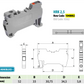 ONKA 2,5mm2 Hybrid-Schraub-/Federschienen-Klemmenblock Klemmenblock DIN-Schienen-Klemmenblock 2-adrig grau, 1040002