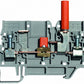 ONKA 6mm2 screw terminal block with test terminal on DIN rail 2-pole gray, 1010213